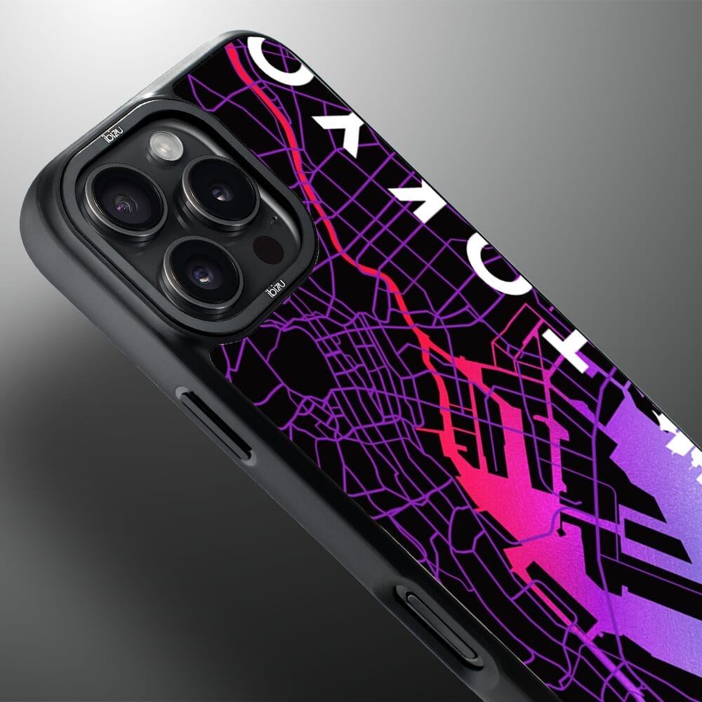 Etui do iPhone 16 Pro Max IBIZU DropGuard Matt z MagSafe, Mapy Świata, Tokyo - obrazek 4