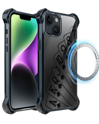 Etui do iPhone 14 Plus IBIZU DropGuard Ultra z MagSafe, Midnight, Karty do gry