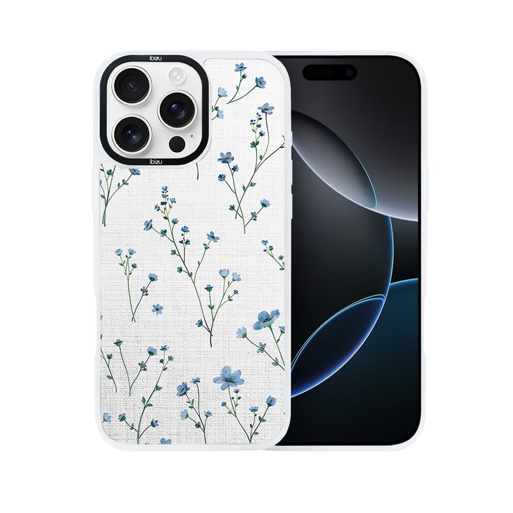 Etui do iPhone 16 Pro IBIZU DropGuard Matt z MagSafe, Pastel Bloom, Niebieski sen - obrazek 2