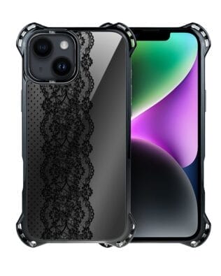 Etui do iPhone 14 Plus IBIZU DropGuard Ultra z MagSafe, Midnight, Ornamentowa koronka