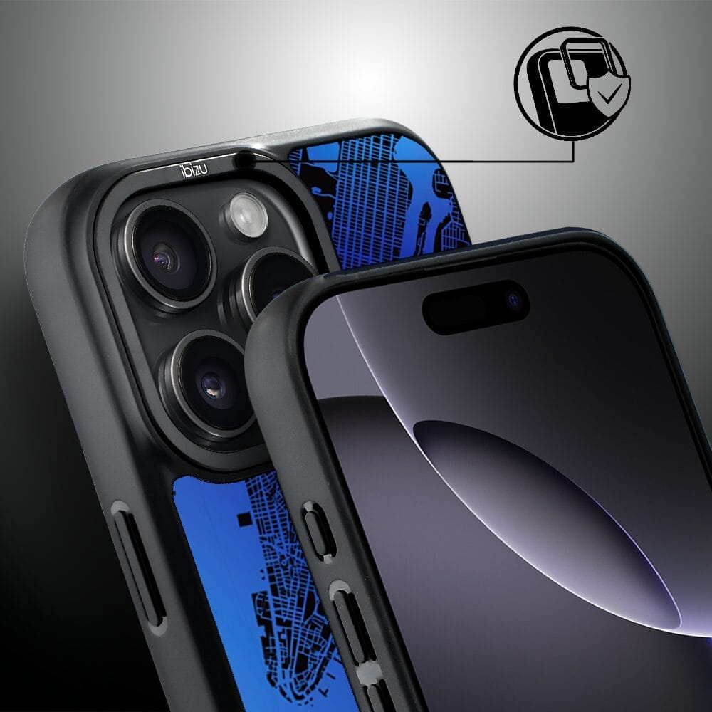 Etui do iPhone 16 Pro Max IBIZU DropGuard Matt z MagSafe, Mapy Świata, New York - obrazek 3