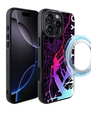Etui do iPhone 16 Pro IBIZU DropGuard Matt z MagSafe, Mapy Świata, Tokyo