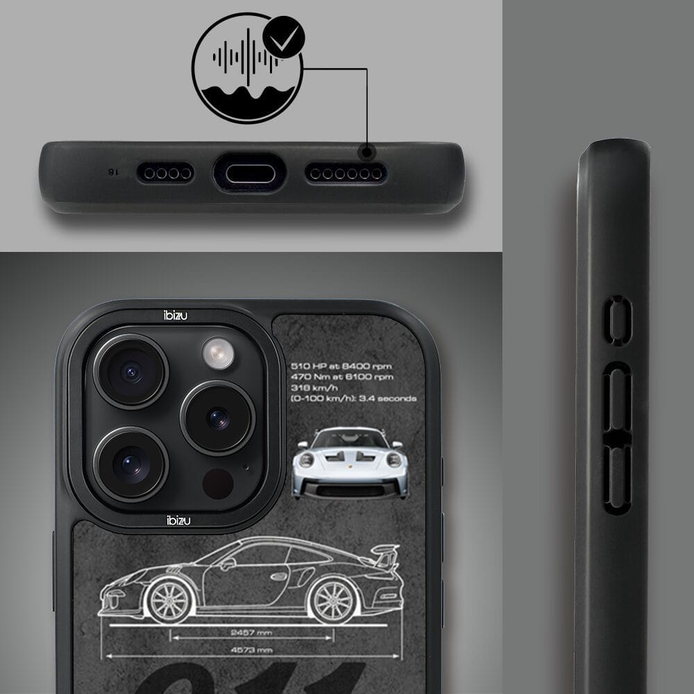 Etui do iPhone 16 Pro Max IBIZU DropGuard Matt z MagSafe, TechDrive, 911 GT3 RS - obrazek 6