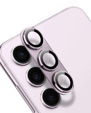 Metalowa osłona na cały aparat z wbudowanymi szkłami do Samsung S23 Plus, fioletowa