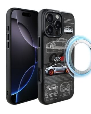 Etui do iPhone 16 Pro IBIZU DropGuard Matt z MagSafe, TechDrive, 911 GT3 RS