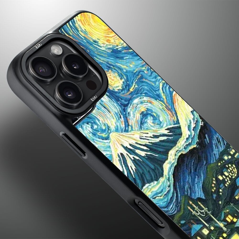 Etui do iPhone 16 Pro Max IBIZU DropGuard Matt z MagSafe, Van Gogh, gwieździsta noc - obrazek 4