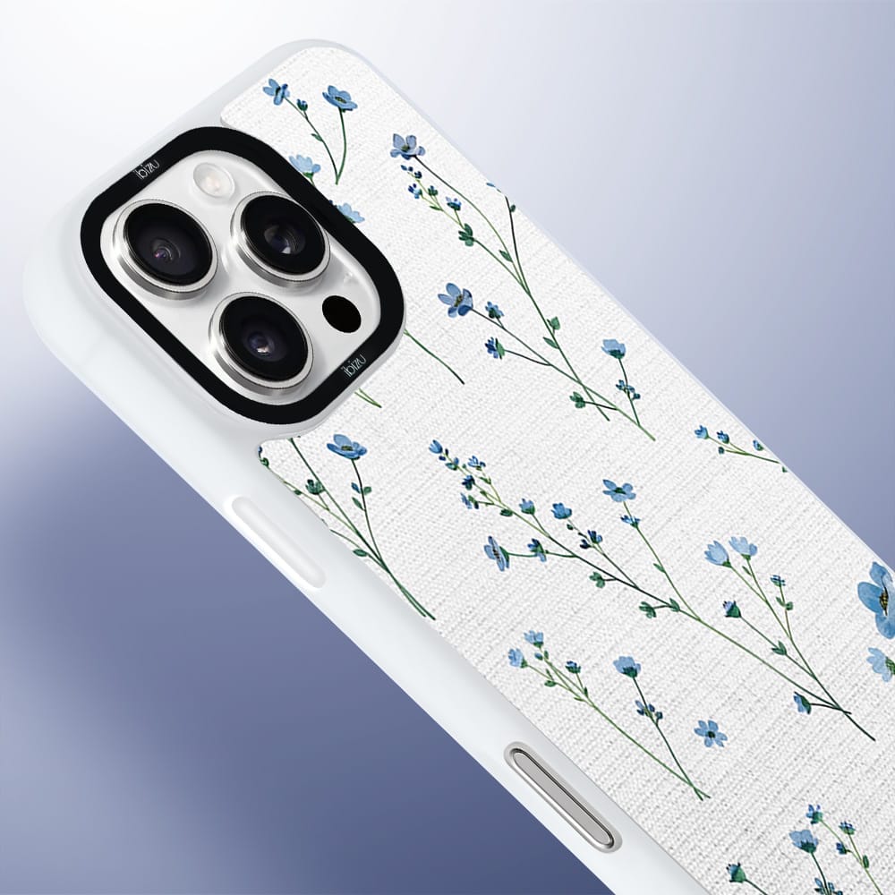 Etui do iPhone 16 Pro IBIZU DropGuard Matt z MagSafe, Pastel Bloom, Niebieski sen - obrazek 4