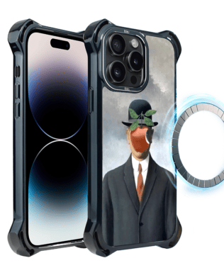 Etui iPhone 14 Pro Max IBIZU DropGuard Ultra z MagSafe, Rene Magritte, syn człowieczy