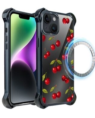 Etui do iPhone 14 Plus IBIZU DropGuard Ultra z MagSafe, Midnight, Wiśniowa noc