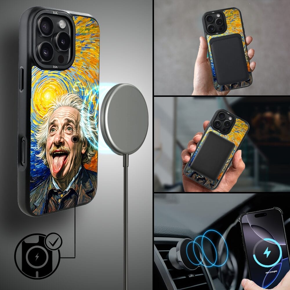 Etui do iPhone 16 Pro Max IBIZU DropGuard Matt z MagSafe, Einstein - obrazek 8