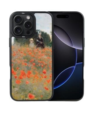 Etui do iPhone 16 Pro Max IBIZU DropGuard Matt z MagSafe, Claude Monet, pole maków
