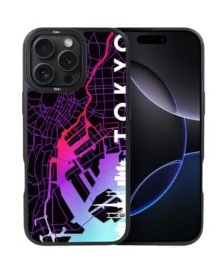 Etui do iPhone 16 Pro IBIZU DropGuard Matt z MagSafe, Mapy Świata, Tokyo