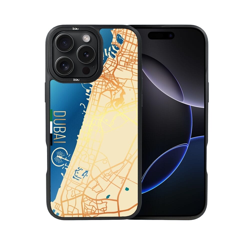 Etui do iPhone 16 Pro Max IBIZU DropGuard Matt z MagSafe, Mapy Świata, Dubai - obrazek 2