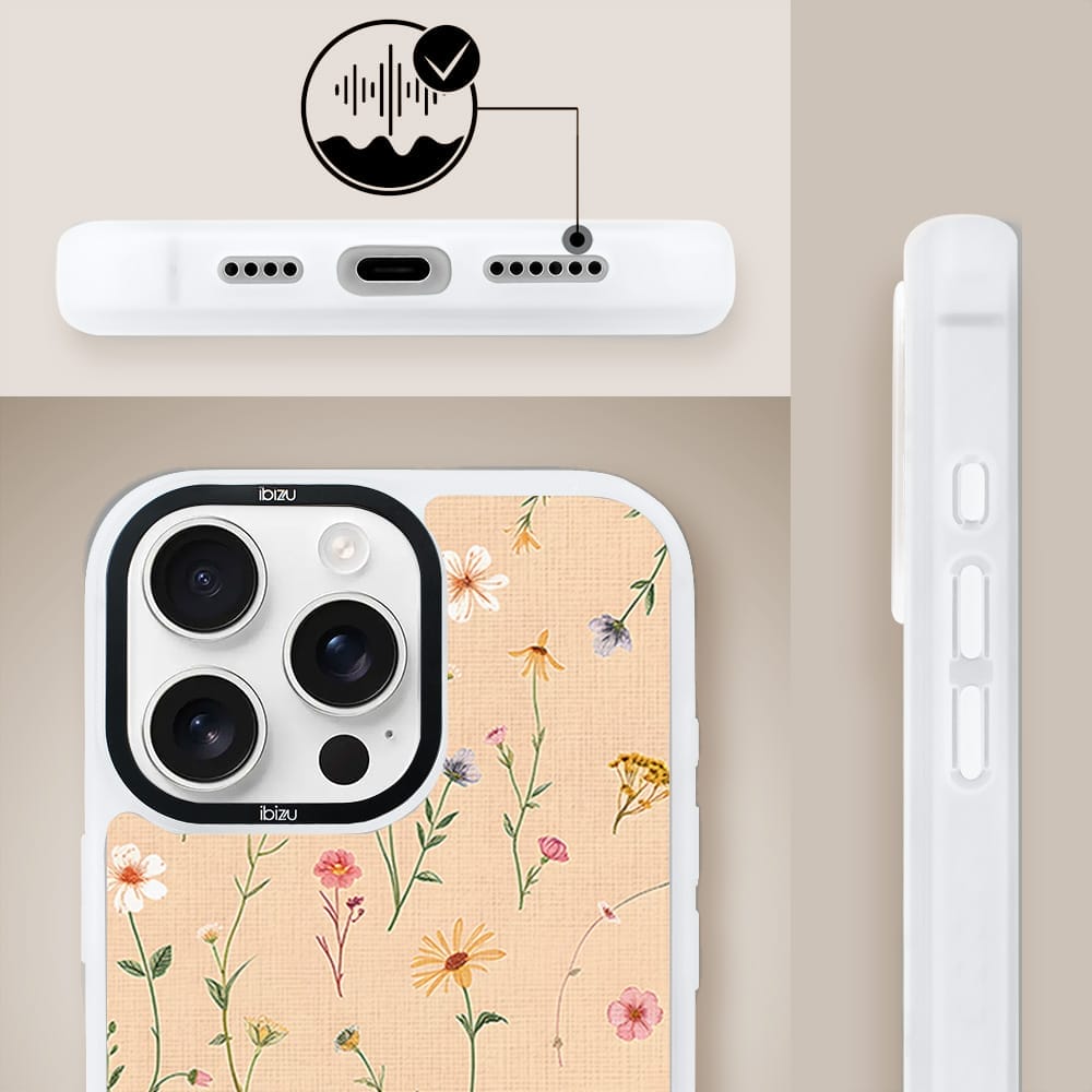 Etui do iPhone 16 Pro IBIZU DropGuard Matt z MagSafe, Pastel Bloom, Koralowa łąka - obrazek 6