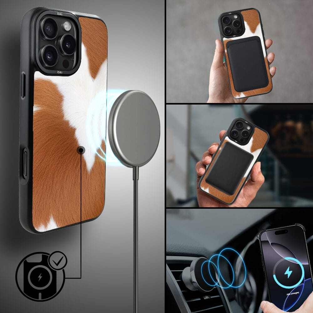 Etui do iPhone 16 Pro Max IBIZU DropGuard Matt z MagSafe, Zew Natury, Alpejska Krowa - obrazek 8