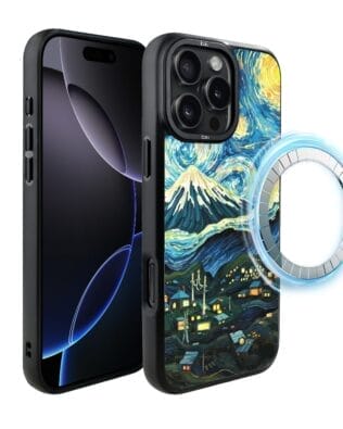 Etui do iPhone 16 Pro Max IBIZU DropGuard Matt z MagSafe, Van Gogh, gwieździsta noc