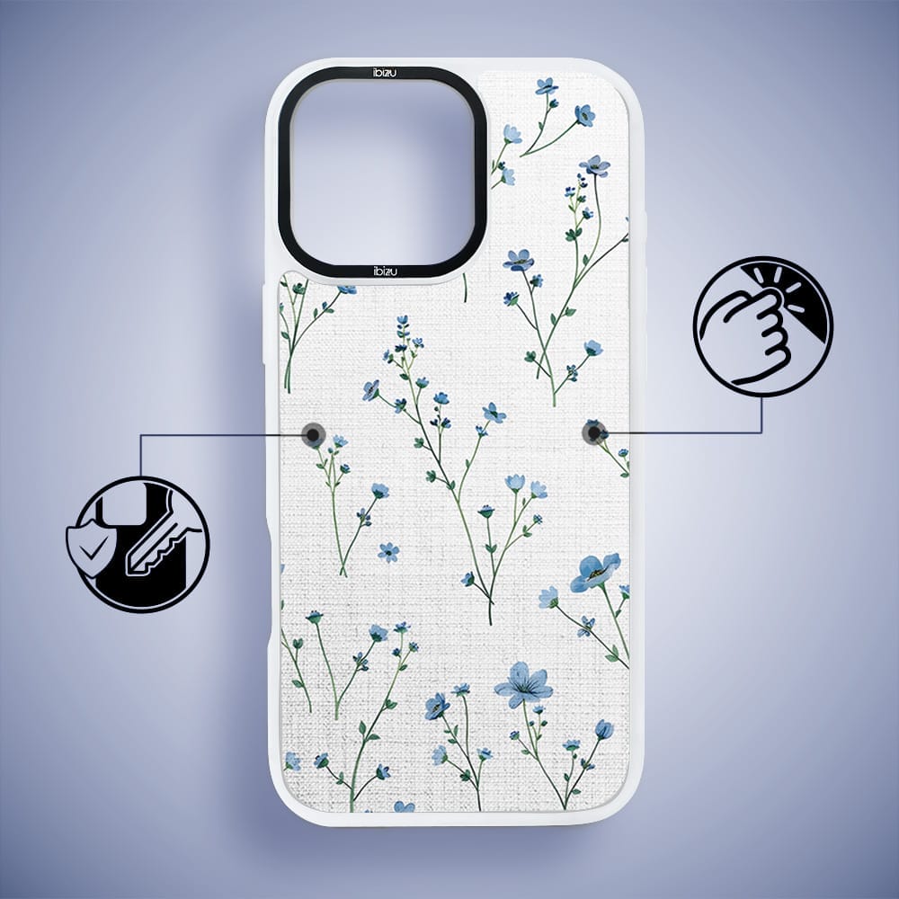 Etui do iPhone 16 Pro IBIZU DropGuard Matt z MagSafe, Pastel Bloom, Niebieski sen - obrazek 7