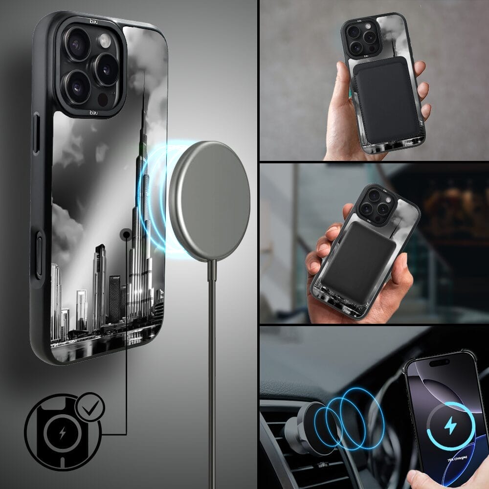 Etui do iPhone 16 Pro Max IBIZU DropGuard Matt z MagSafe, Noir City, Burj Khalifa - obrazek 8