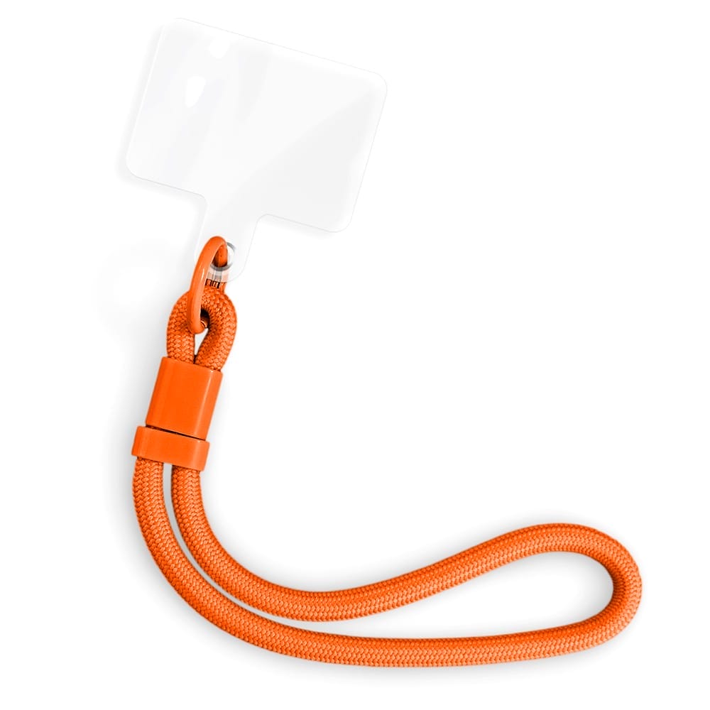 Regulowana smycz, krótki pasek na nadgarstek do telefonu, pomarańczowa