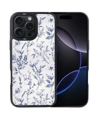 Etui do iPhone 16 Pro IBIZU DropGuard Matt z MagSafe, Pastel Bloom, Lazurowe szepty