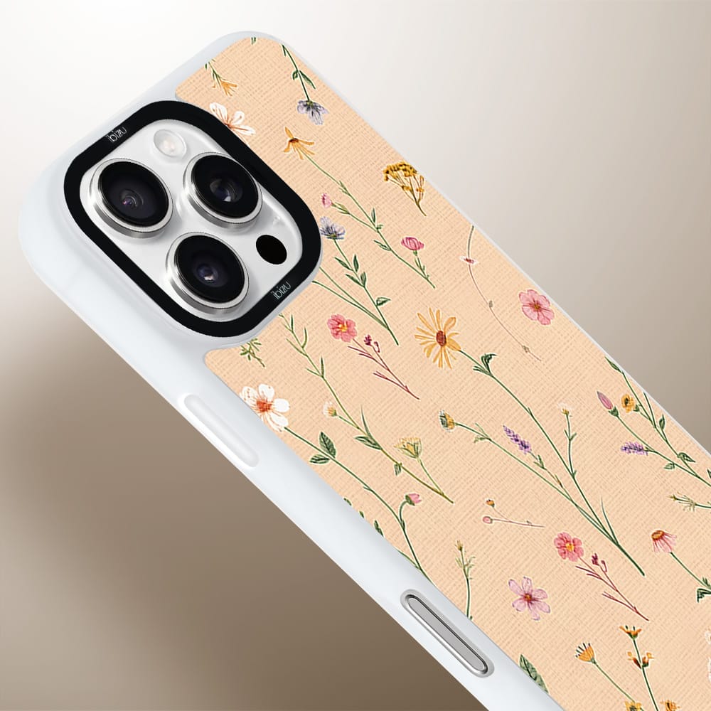 Etui do iPhone 16 Pro IBIZU DropGuard Matt z MagSafe, Pastel Bloom, Koralowa łąka - obrazek 4