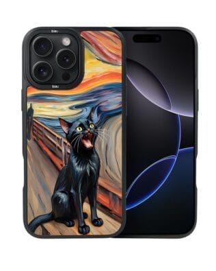Etui do iPhone 16 Pro Max IBIZU DropGuard Matt z MagSafe, Edvard Munch, krzyk kota