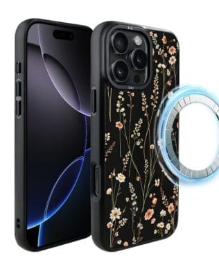 Etui do iPhone 16 Pro Max IBIZU DropGuard Matt z MagSafe, Pastel Bloom, Północny ogród