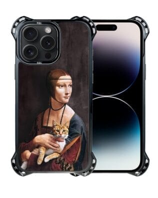 Etui iPhone 14 Pro Max IBIZU DropGuard Ultra z MagSafe, Leonardo Da Vinci, dama z kotem