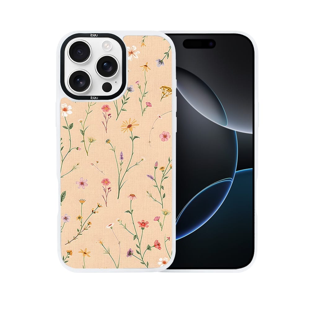 Etui do iPhone 16 Pro IBIZU DropGuard Matt z MagSafe, Pastel Bloom, Koralowa łąka - obrazek 2