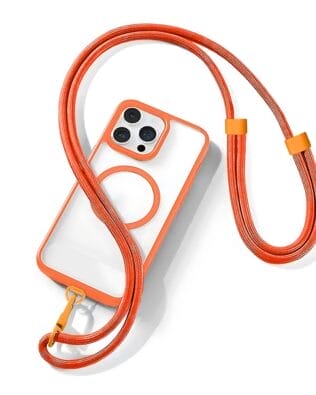 Smycz do telefonu, regulowana, pomarańczowa