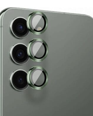 Metalowa osłona obiektywu aparatu ze szkła hartowanego 9H do Samsung Galaxy S23, 1 zestaw, zielona