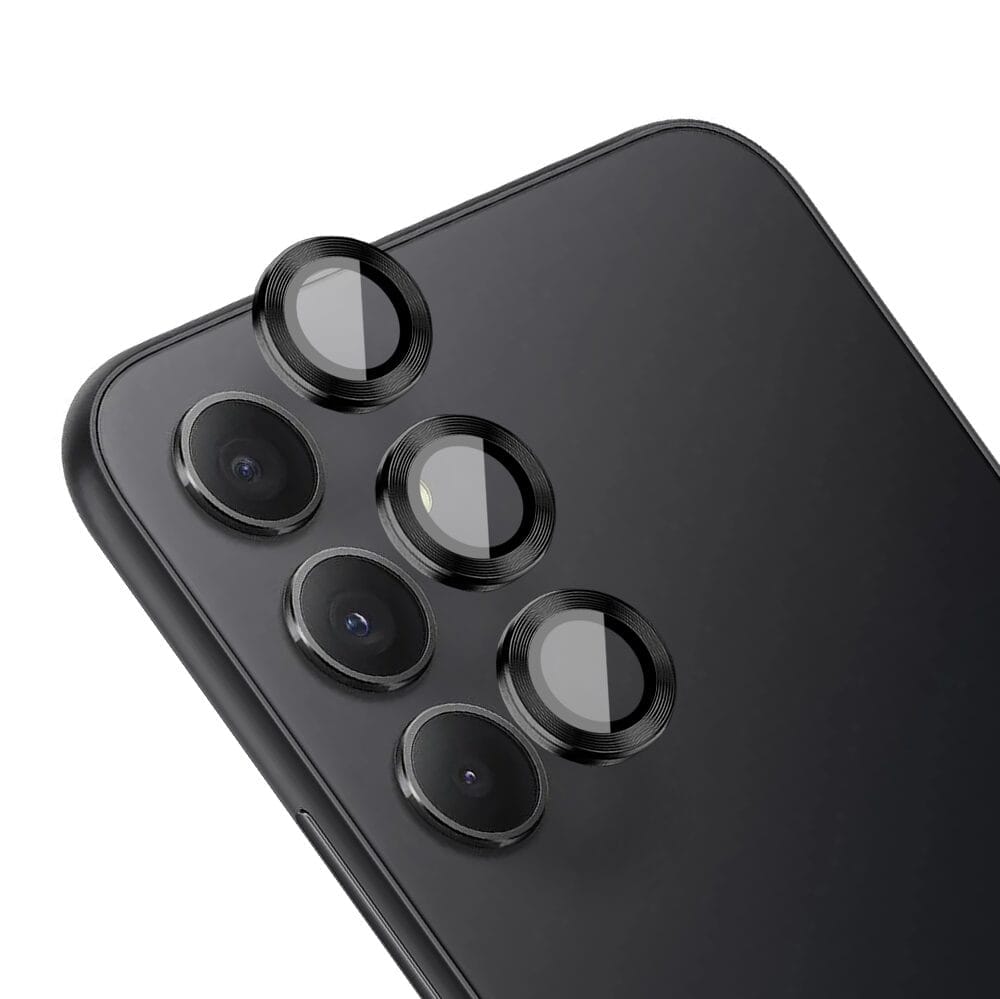 Metalowa osłona obiektywu aparatu ze szkła hartowanego 9H do Samsung Galaxy A34, 1 zestaw, czarna