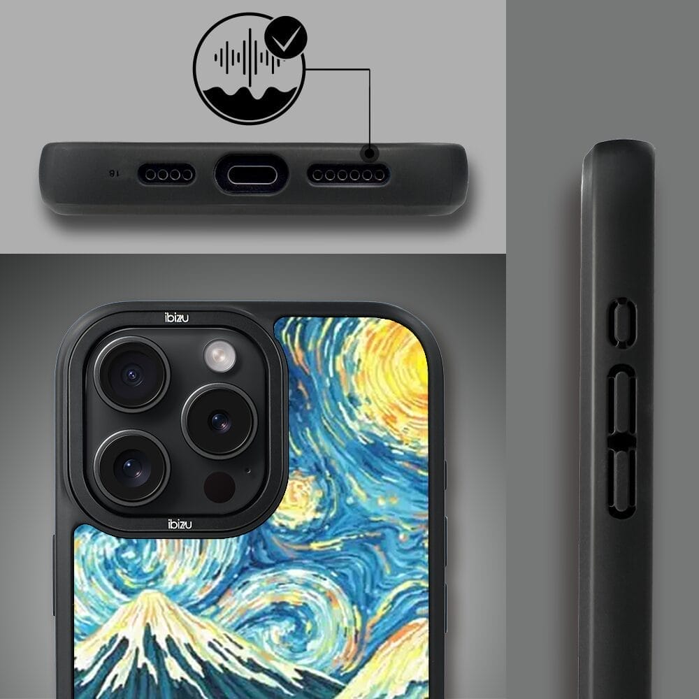 Etui do iPhone 16 Pro IBIZU DropGuard Matt z MagSafe, Van Gogh, gwieździsta noc - obrazek 6