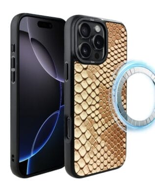 Etui do iPhone 16 Pro IBIZU DropGuard Matt z MagSafe, Zew Natury, Wąż