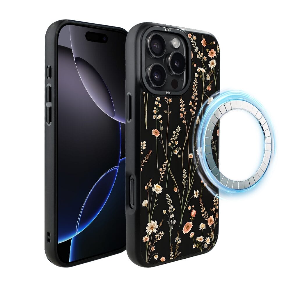 Etui do iPhone 16 Pro IBIZU DropGuard Matt z MagSafe, Pastel Bloom, Północny ogród