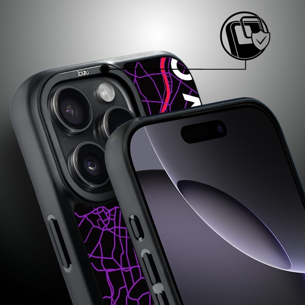 Etui do iPhone 16 Pro Max IBIZU DropGuard Matt z MagSafe, Mapy Świata, Tokyo - obrazek 3