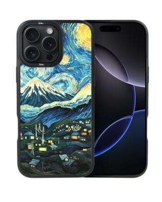 Etui do iPhone 16 Pro IBIZU DropGuard Matt z MagSafe, Van Gogh, gwieździsta noc