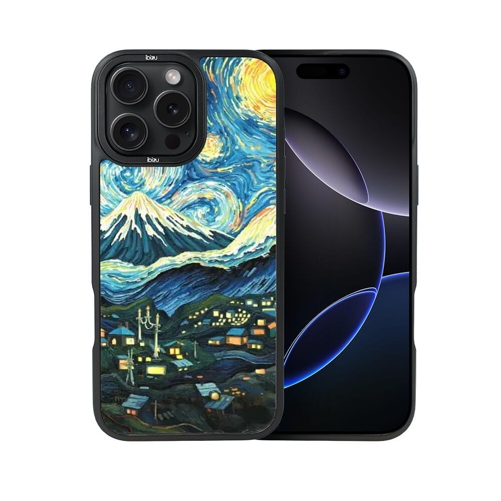 Etui do iPhone 16 Pro IBIZU DropGuard Matt z MagSafe, Van Gogh, gwieździsta noc - obrazek 2