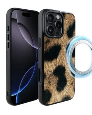 Etui do iPhone 16 Pro IBIZU DropGuard Matt z MagSafe, Zew Natury, Lampart