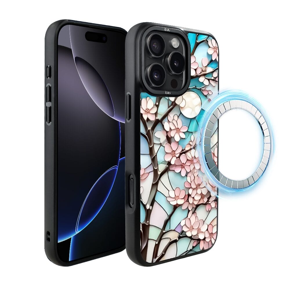 Etui do iPhone 16 Pro IBIZU DropGuard Matt z MagSafe, Barwy Szkła, Księżycowa Wiśnia