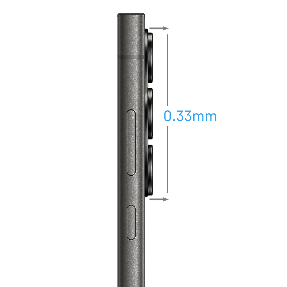 Metalowa osłona na cały aparat z wbudowanymi szkłami do Samsung S24 Ultra, czarna - obrazek 3