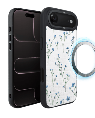 Etui do iPhone Air IBIZU DropGuard Matt z MagSafe, Pastel Bloom, Niebieski sen