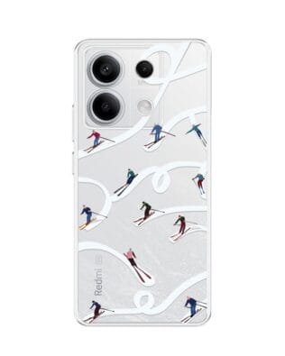 Etui do Xiaomi Redmi Note 13 Pro 5G przeźroczyste, silikonowe Flexi, Zimowa magia, Narciarskie wiraże