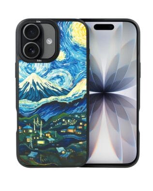Etui do iPhone 17 IBIZU DropGuard Matt z MagSafe, Van Gogh, Gwieździsta noc