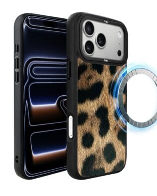 Etui do iPhone 17 Pro IBIZU DropGuard Matt z MagSafe, Zew Natury, Lampart