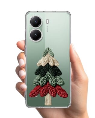 Etui do Xiaomi POCO X7 Pro przeźroczyste, silikonowe Flexi, Przytulne święta, Dziana choinka