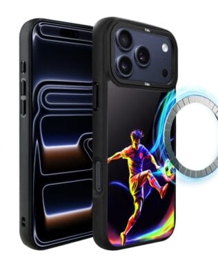 Etui do iPhone 17 Pro IBIZU DropGuard Matt z MagSafe, #ElectroMove, W rytmie piłki nożnej