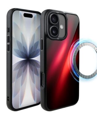 Etui do iPhone 17 IBIZU DropGuard Matt z MagSafe, Twilight Dreams, Czerwona Nebula