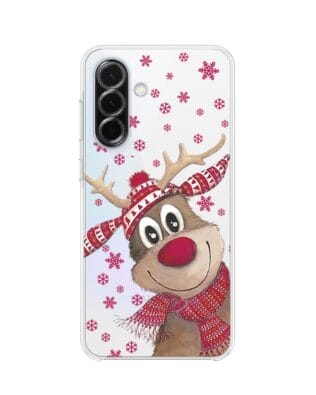 Etui do Samsung Galaxy A36 5G przeźroczyste, silikonowe Flexi, Renifer