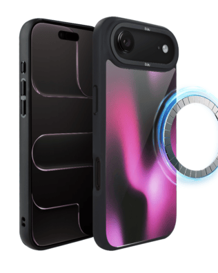 Etui do iPhone Air IBIZU DropGuard Matt z MagSafe, Twilight Dreams, Magenta Flow